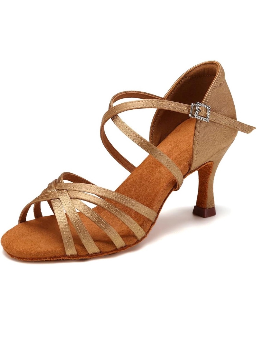 Ballroom Latin Dance Salsa Bachata Tango Shoes in Gold Size 9.5